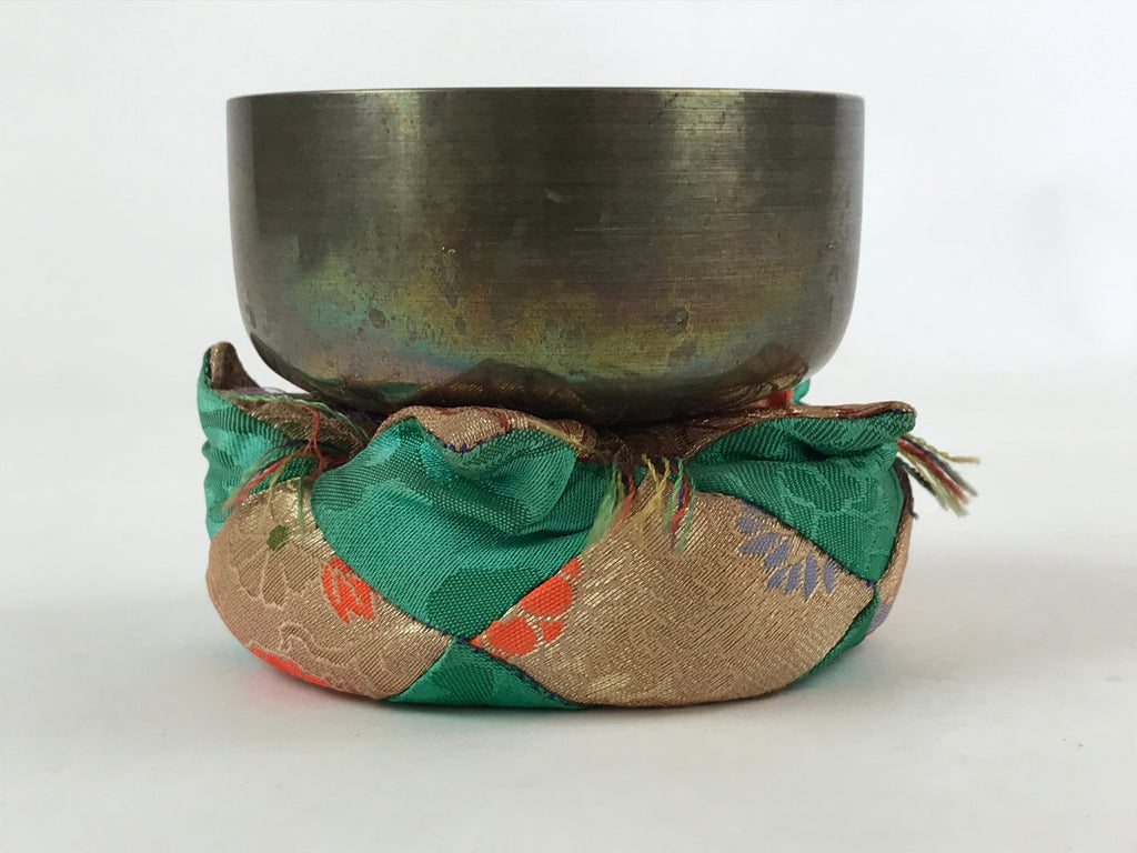 Japanese Buddhist Altar Fitting Orin Bell Singing Bowl Vtg Pillow Striker BA116