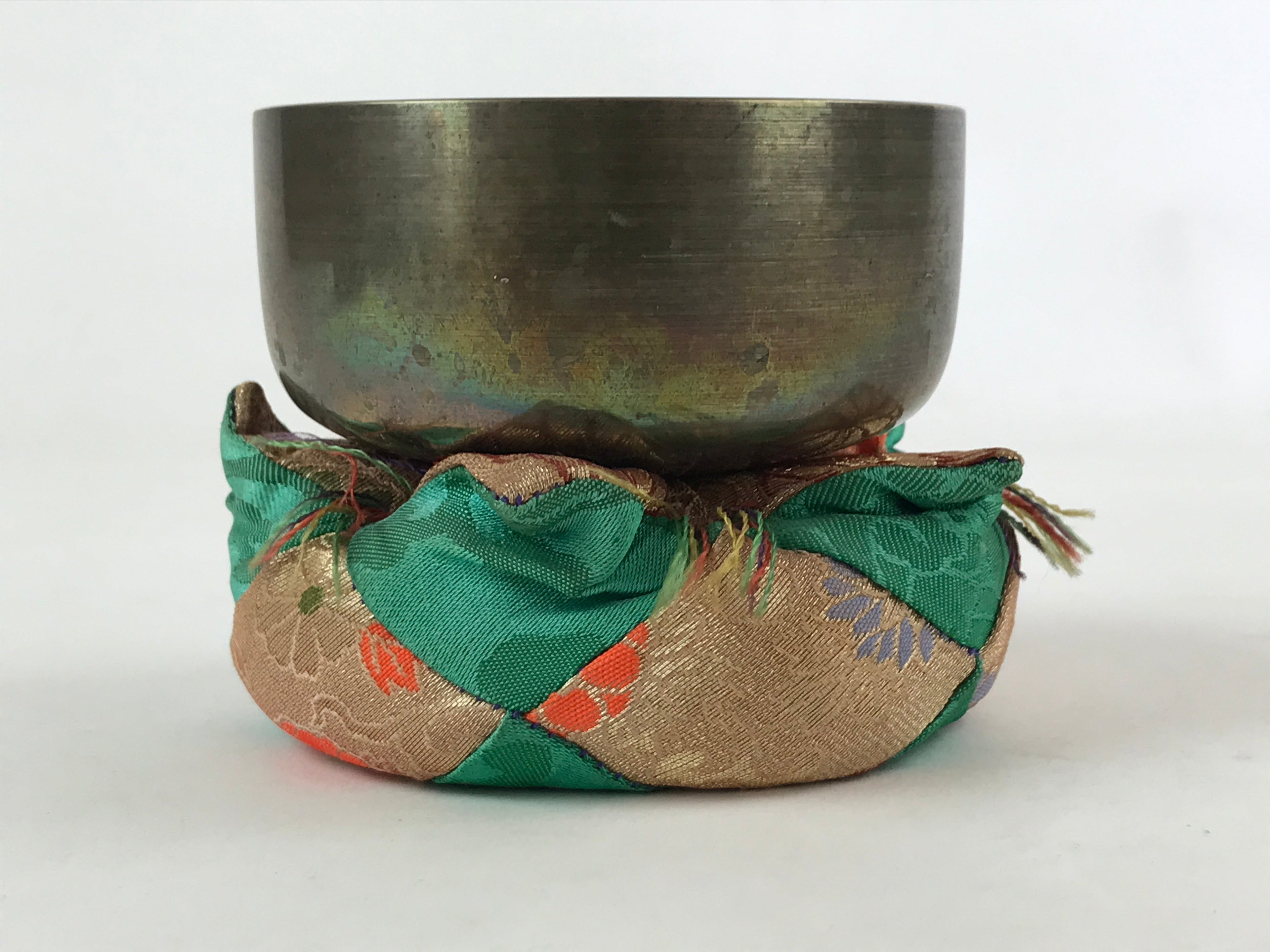 Japanese Buddhist Altar Fitting Orin Bell Singing Bowl Vtg Pillow Striker BA116