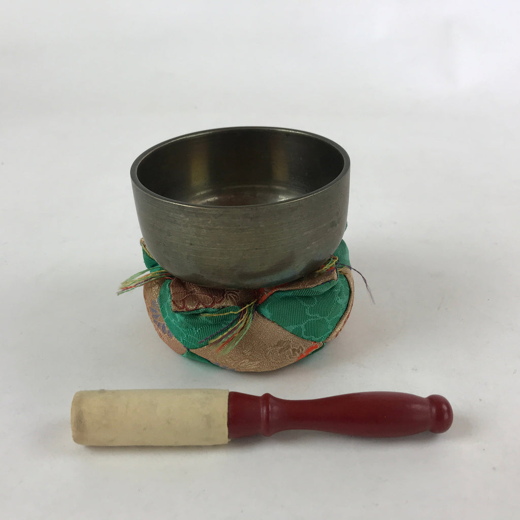 Japanese Buddhist Altar Fitting Orin Bell Singing Bowl Vtg Pillow Striker BA116