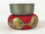 Japanese Buddhist Altar Fitting Orin Bell Singing Bowl Vtg Pillow Striker BA165