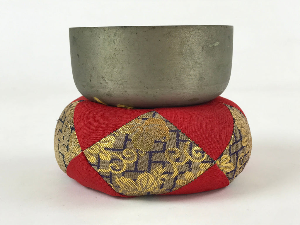 Japanese Buddhist Altar Fitting Orin Bell Singing Bowl Vtg Pillow Striker BA165