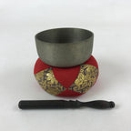 Japanese Buddhist Altar Fitting Orin Bell Singing Bowl Vtg Pillow Striker BA165
