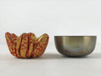 Japanese Buddhist Altar Fitting Orin Bell Singing Bowl Vtg Pillow Striker BA244