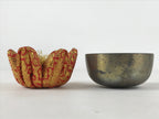 Japanese Buddhist Altar Fitting Orin Bell Singing Bowl Vtg Pillow Striker BA244