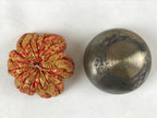Japanese Buddhist Altar Fitting Orin Bell Singing Bowl Vtg Pillow Striker BA244