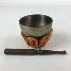 Japanese Buddhist Altar Fitting Orin Bell Singing Bowl Vtg Pillow Striker BA244