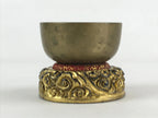 Japanese Buddhist Altar Fitting Orin Bell Vtg Bronze Bowl Pillow Striker BA62