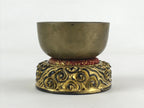 Japanese Buddhist Altar Fitting Orin Bell Vtg Bronze Bowl Pillow Striker BA62