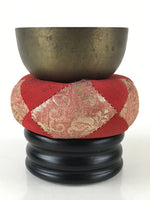 Japanese Buddhist Altar Fitting Orin Bell Vtg Singing Bowl Pillow Stand Striker