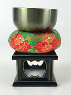 Japanese Buddhist Altar Fitting Orin Bell Vtg Singing Bowl Pillow Stand Striker