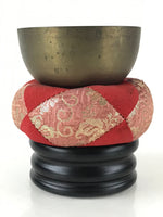 Japanese Buddhist Altar Fitting Orin Bell Vtg Singing Bowl Pillow Stand Striker