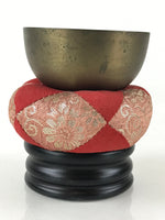 Japanese Buddhist Altar Fitting Orin Bell Vtg Singing Bowl Pillow Stand Striker
