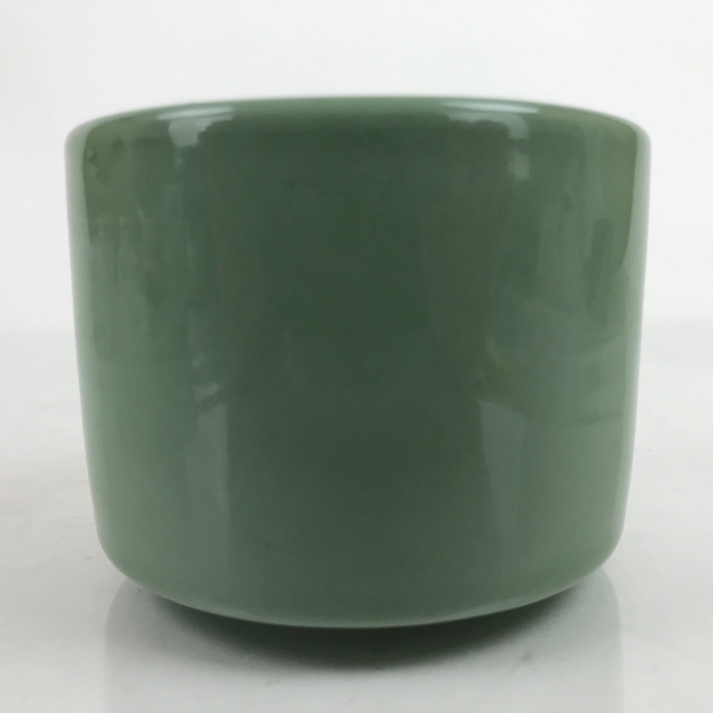 Japanese Buddhist Altar Fitting Porcelain Incense Burner Koro Vtg Green BA346