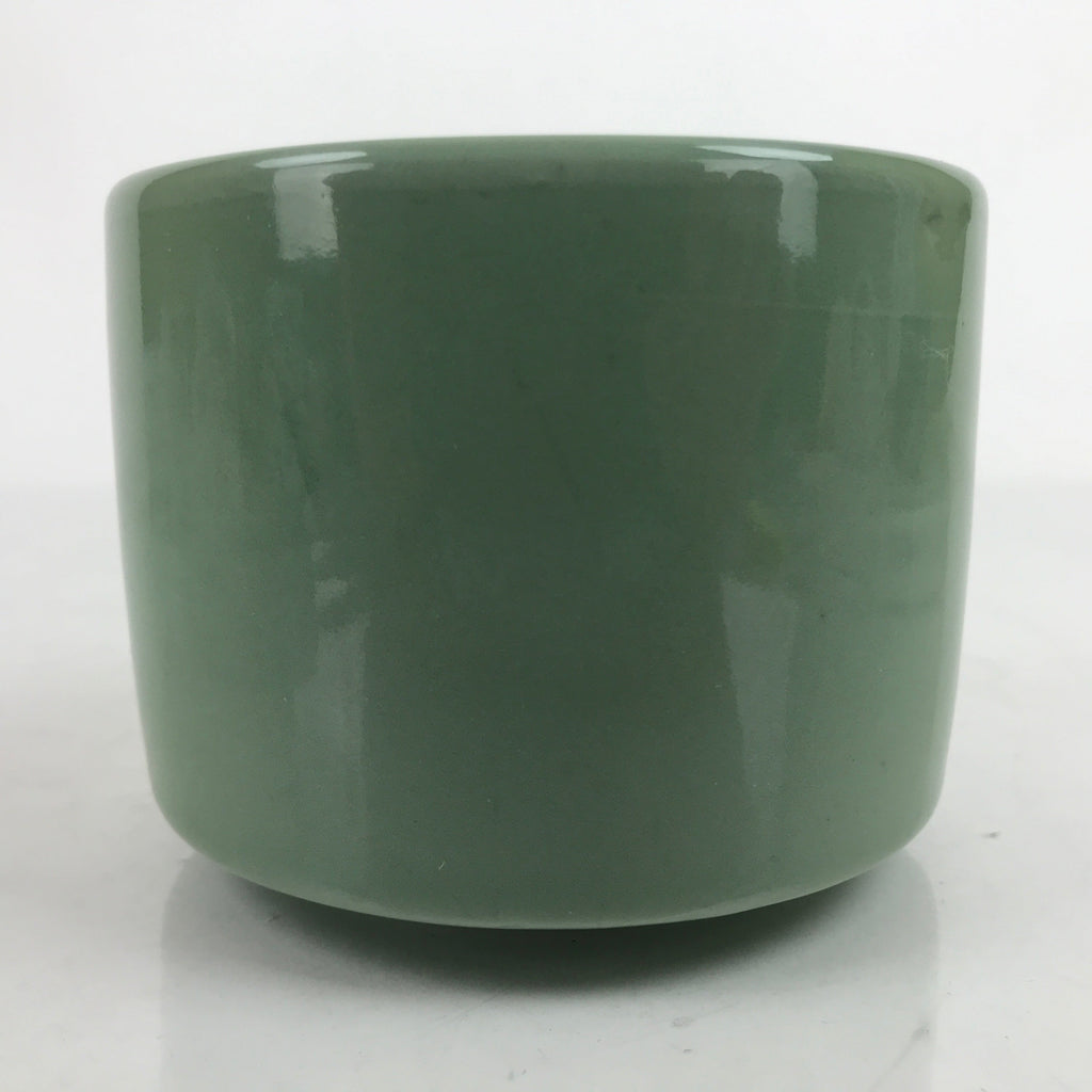 Japanese Buddhist Altar Fitting Porcelain Incense Burner Koro Vtg Green BA346
