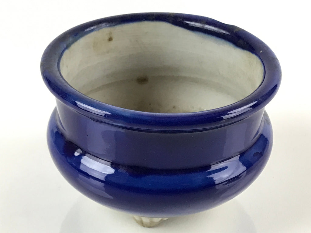 Japanese Buddhist Altar Fitting Porcelain Incense Burner Vtg Koro Blue Cup BA274