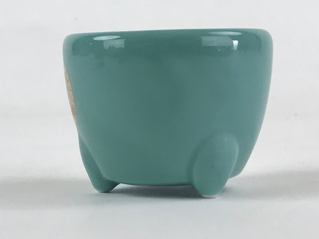 Japanese Buddhist Altar Fitting Porcelain Incense Burner Vtg Koro Blue Cup BA34