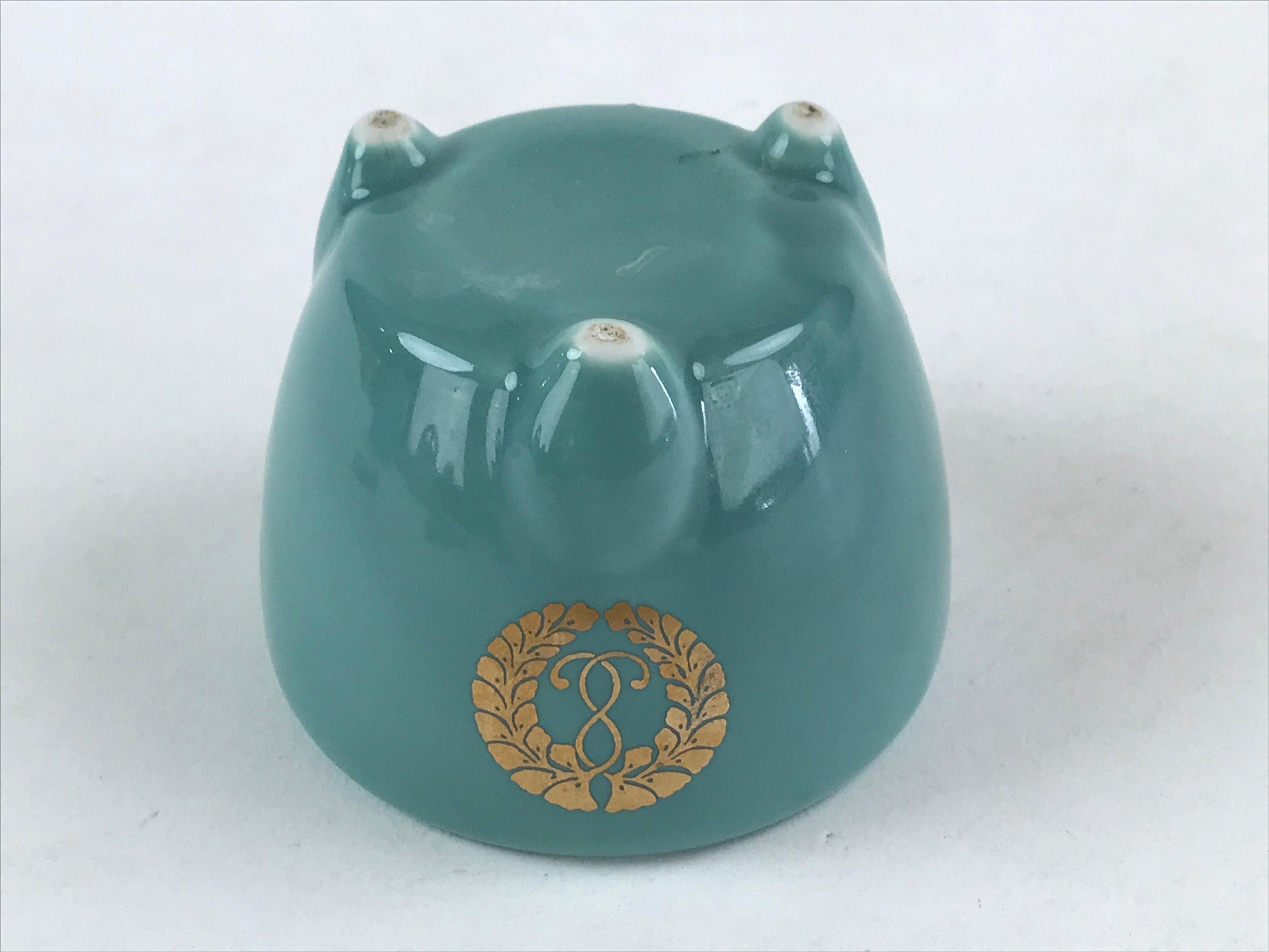 Japanese Buddhist Altar Fitting Porcelain Incense Burner Vtg Koro Blue Cup BA34