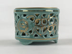Japanese Buddhist Altar Fitting Porcelain Incense Burner Vtg Koro Blue Cup BA35