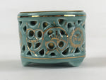 Japanese Buddhist Altar Fitting Porcelain Incense Burner Vtg Koro Blue Cup BA35