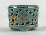 Japanese Buddhist Altar Fitting Porcelain Incense Burner Vtg Koro Blue Cup BA35
