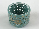 Japanese Buddhist Altar Fitting Porcelain Incense Burner Vtg Koro Blue Cup BA35