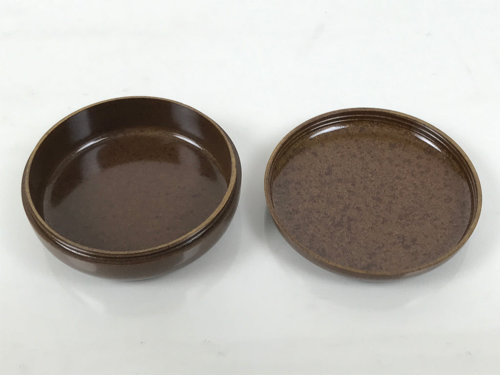 Japanese Buddhist Altar Fitting Resin Incense Container Kogo Brown Gold BA916