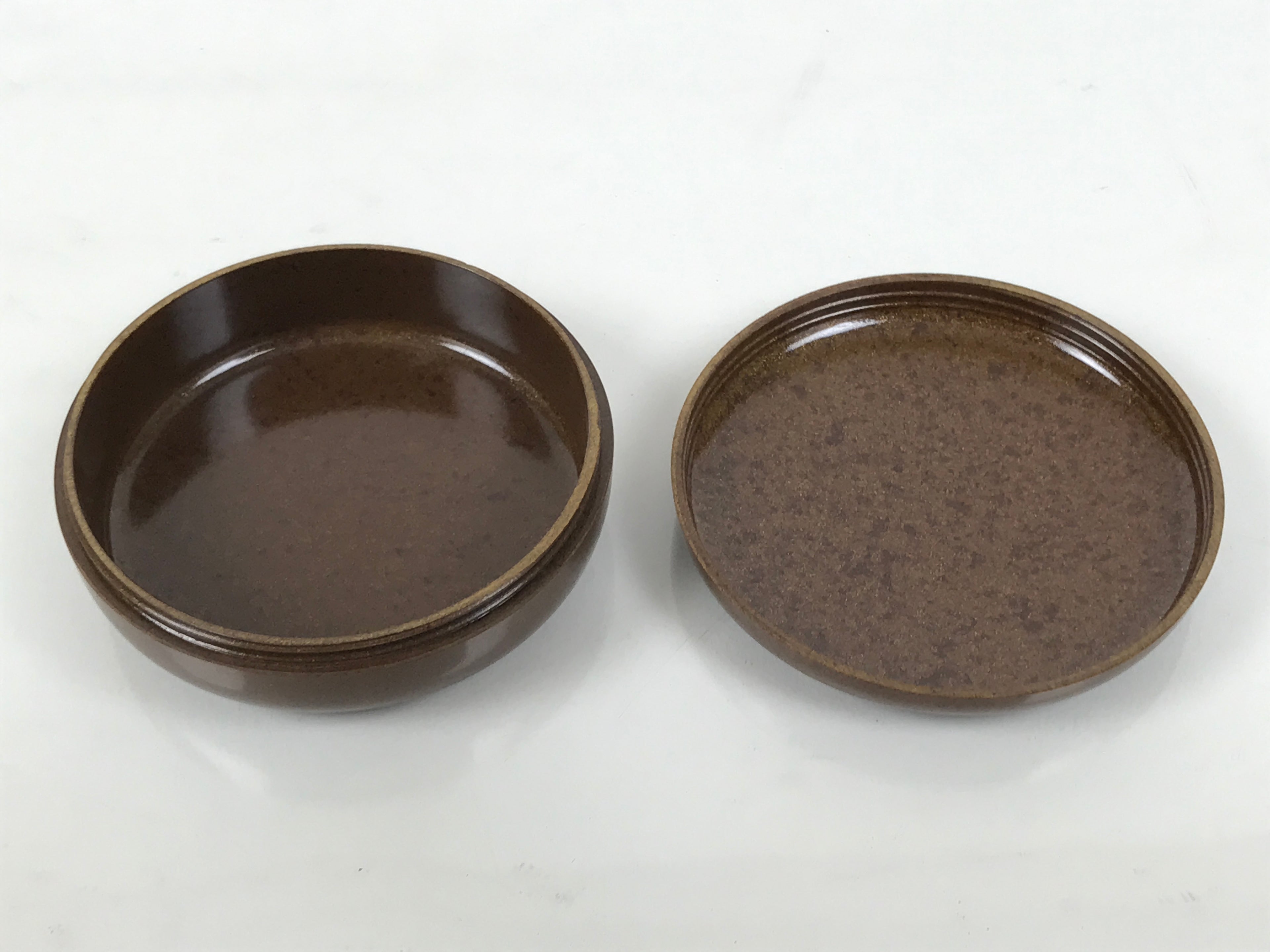 Japanese Buddhist Altar Fitting Resin Incense Container Kogo Brown Gold BA916