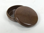Japanese Buddhist Altar Fitting Resin Incense Container Kogo Brown Gold BA916