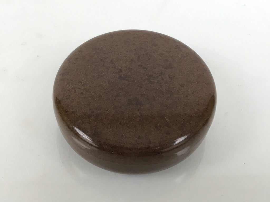 Japanese Buddhist Altar Fitting Resin Incense Container Kogo Brown Gold BA916