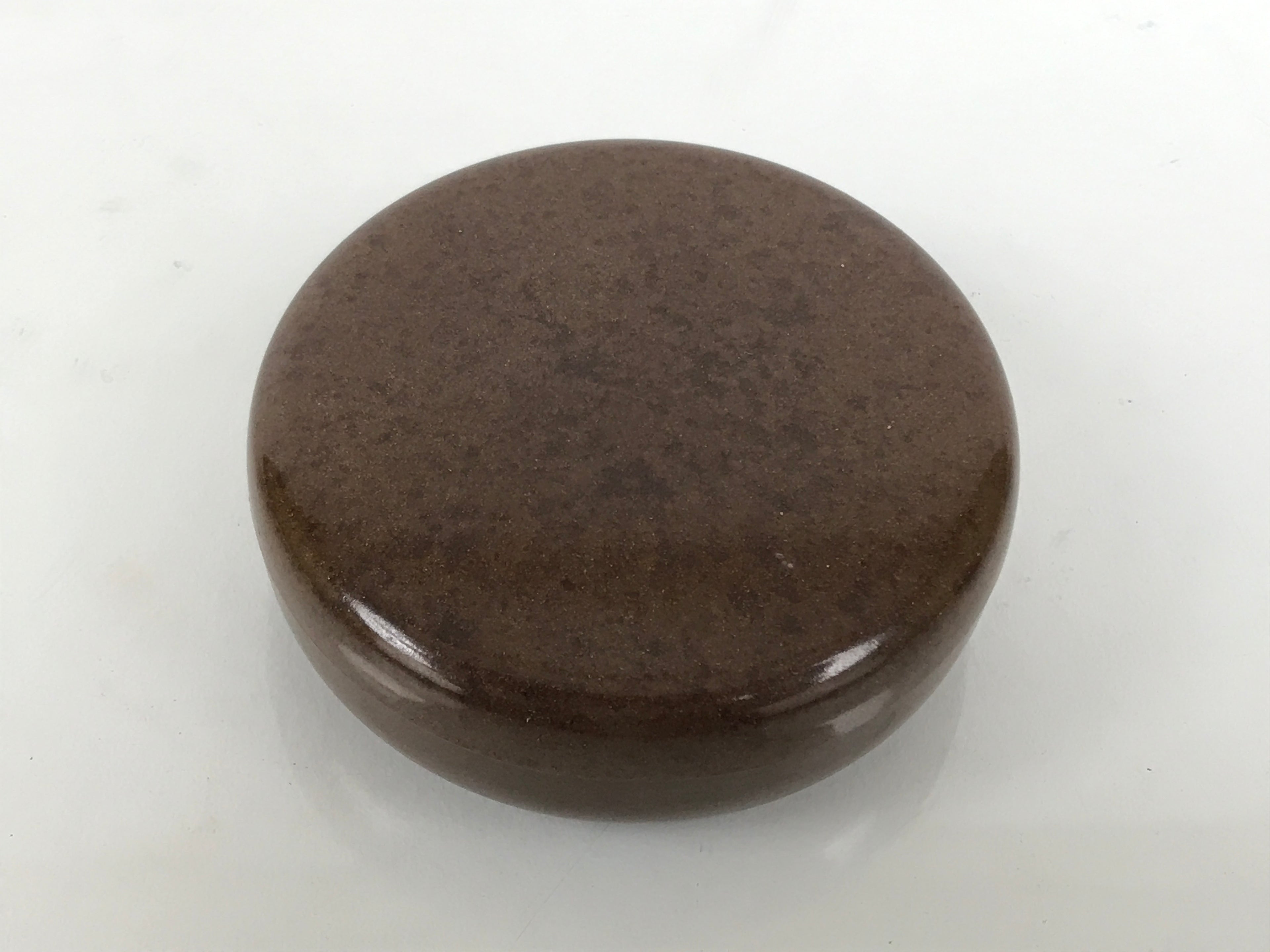 Japanese Buddhist Altar Fitting Resin Incense Container Kogo Brown Gold BA916