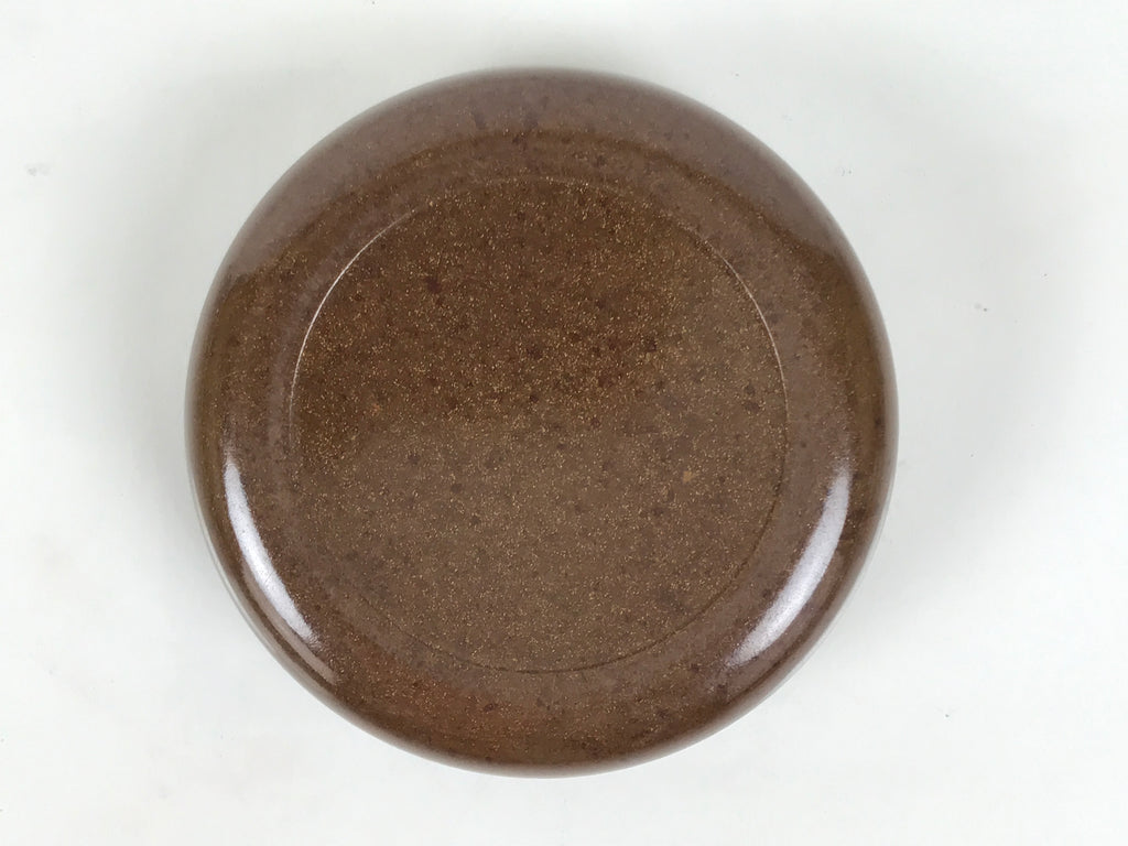 Japanese Buddhist Altar Fitting Resin Incense Container Kogo Brown Gold BA916
