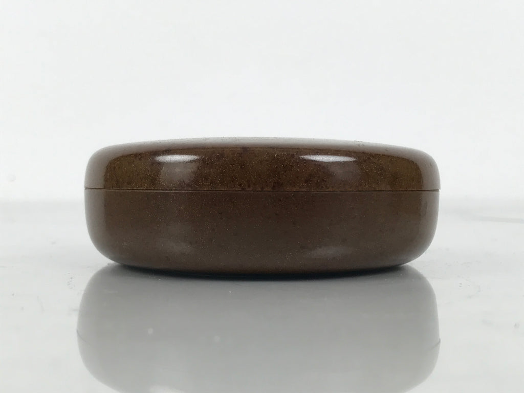 Japanese Buddhist Altar Fitting Resin Incense Container Kogo Brown Gold BA916