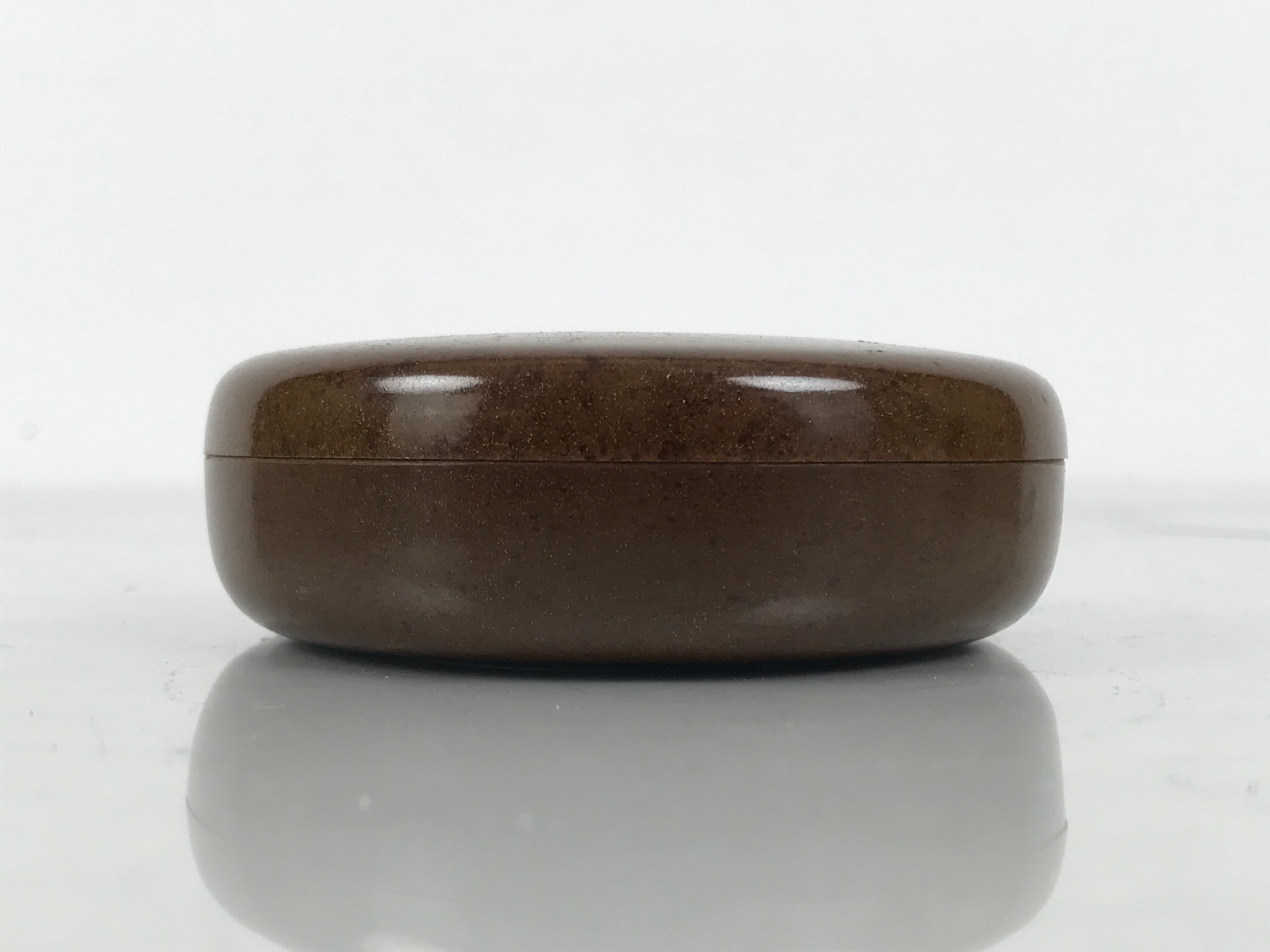 Japanese Buddhist Altar Fitting Resin Incense Container Kogo Brown Gold BA916