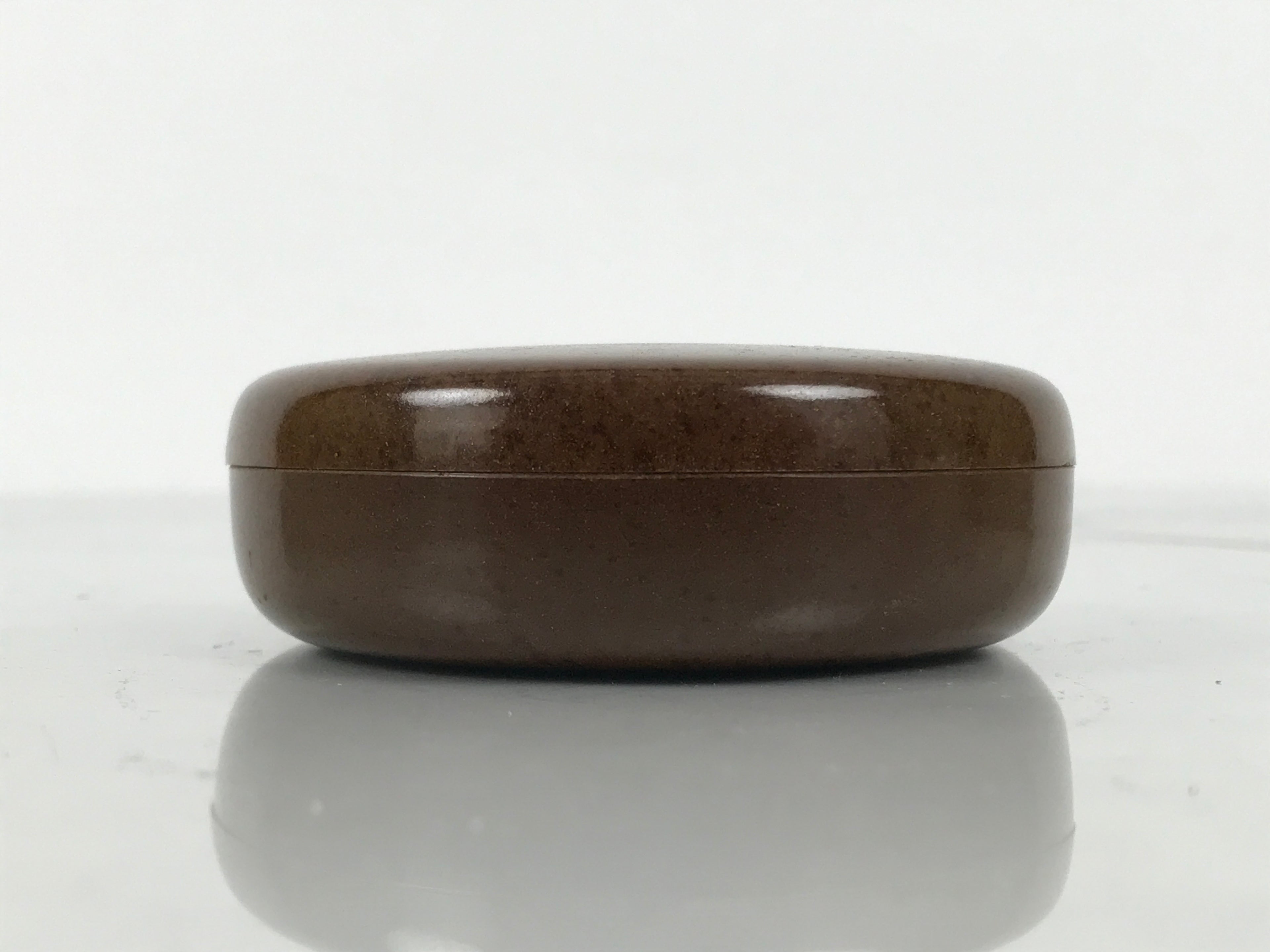 Japanese Buddhist Altar Fitting Resin Incense Container Kogo Brown Gold BA916