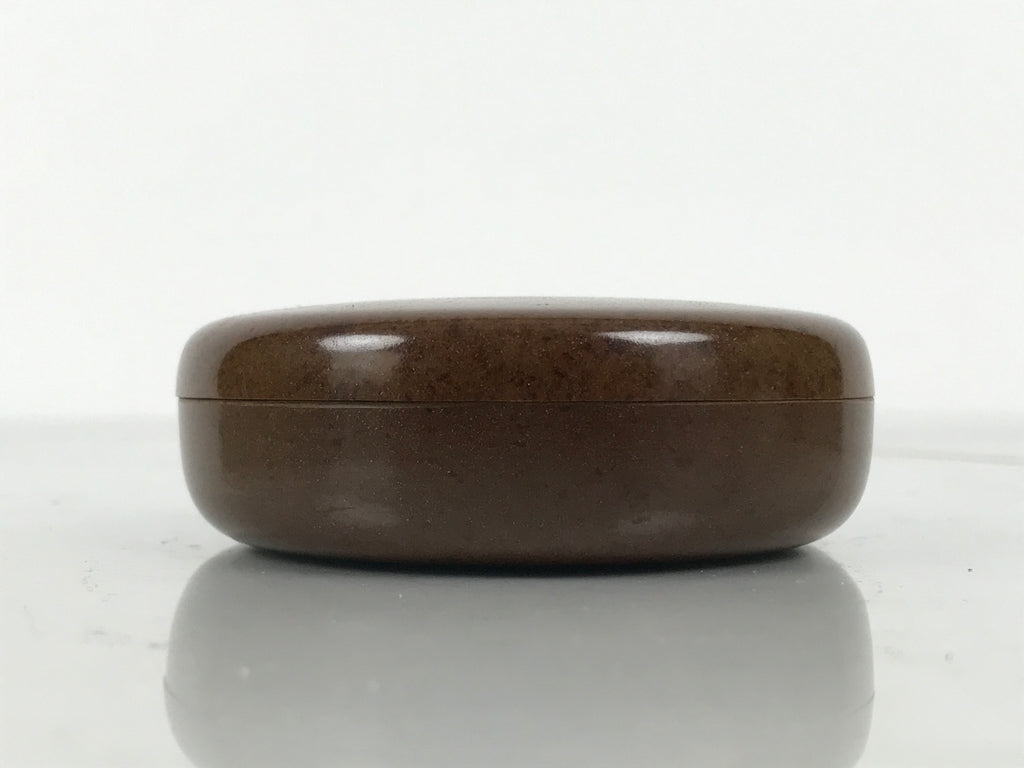 Japanese Buddhist Altar Fitting Resin Incense Container Kogo Brown Gold BA916