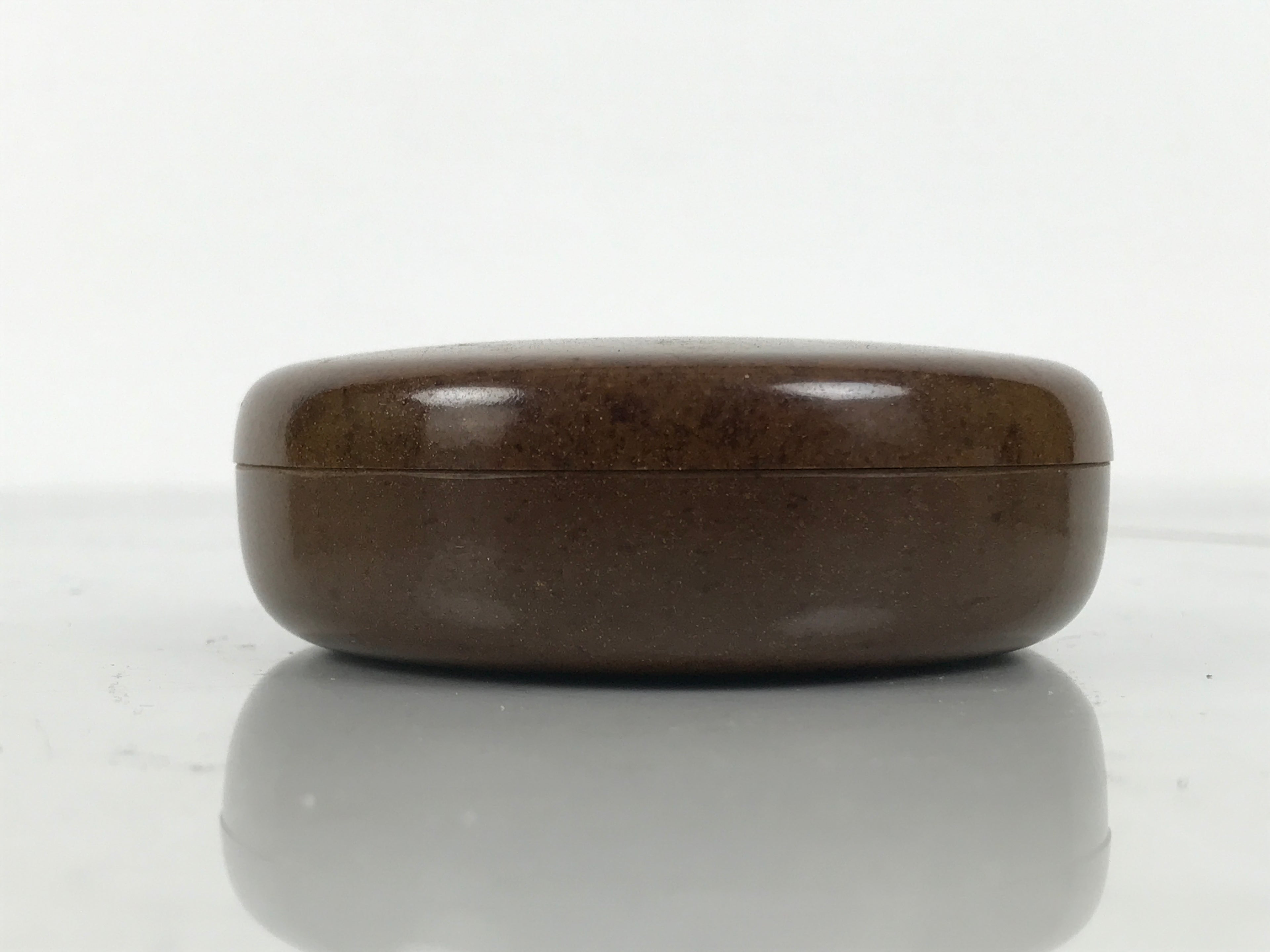 Japanese Buddhist Altar Fitting Resin Incense Container Kogo Brown Gold BA916