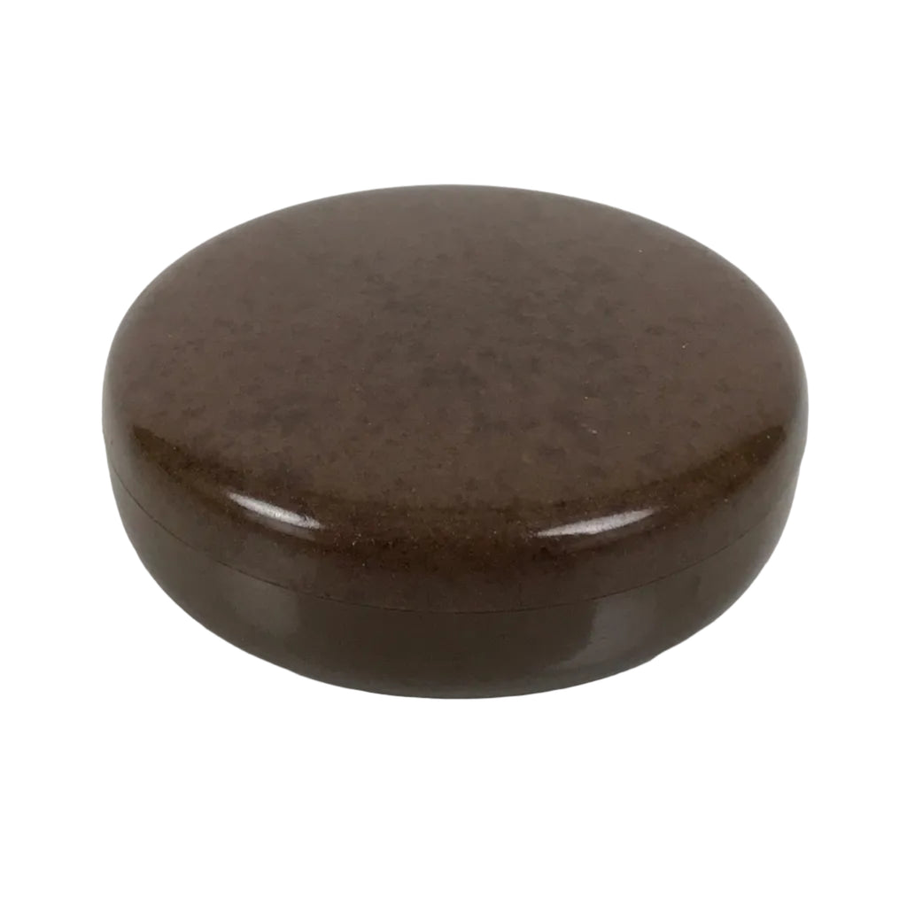 Japanese Buddhist Altar Fitting Resin Incense Container Kogo Brown Gold BA916