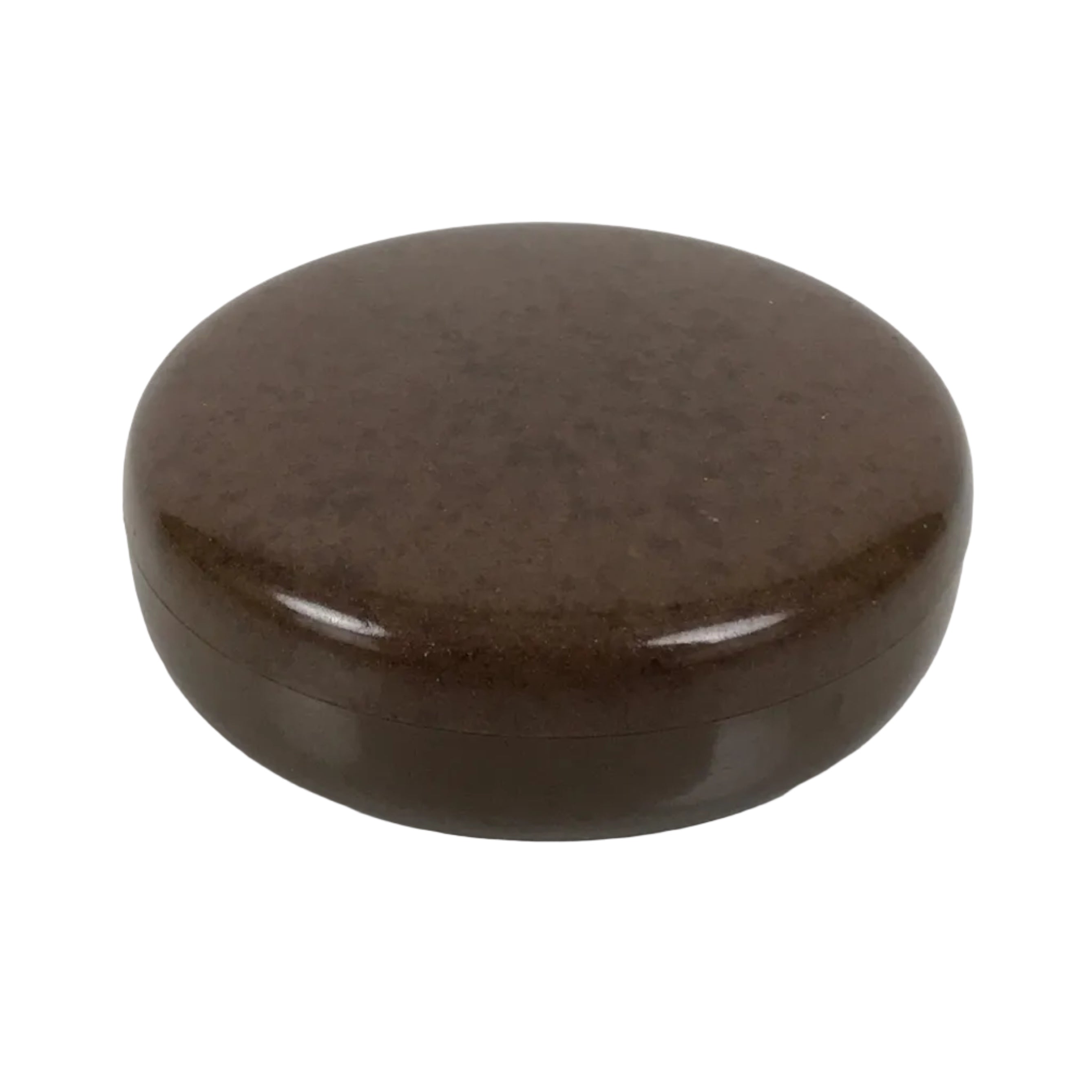 Japanese Buddhist Altar Fitting Resin Incense Container Kogo Brown Gold BA916