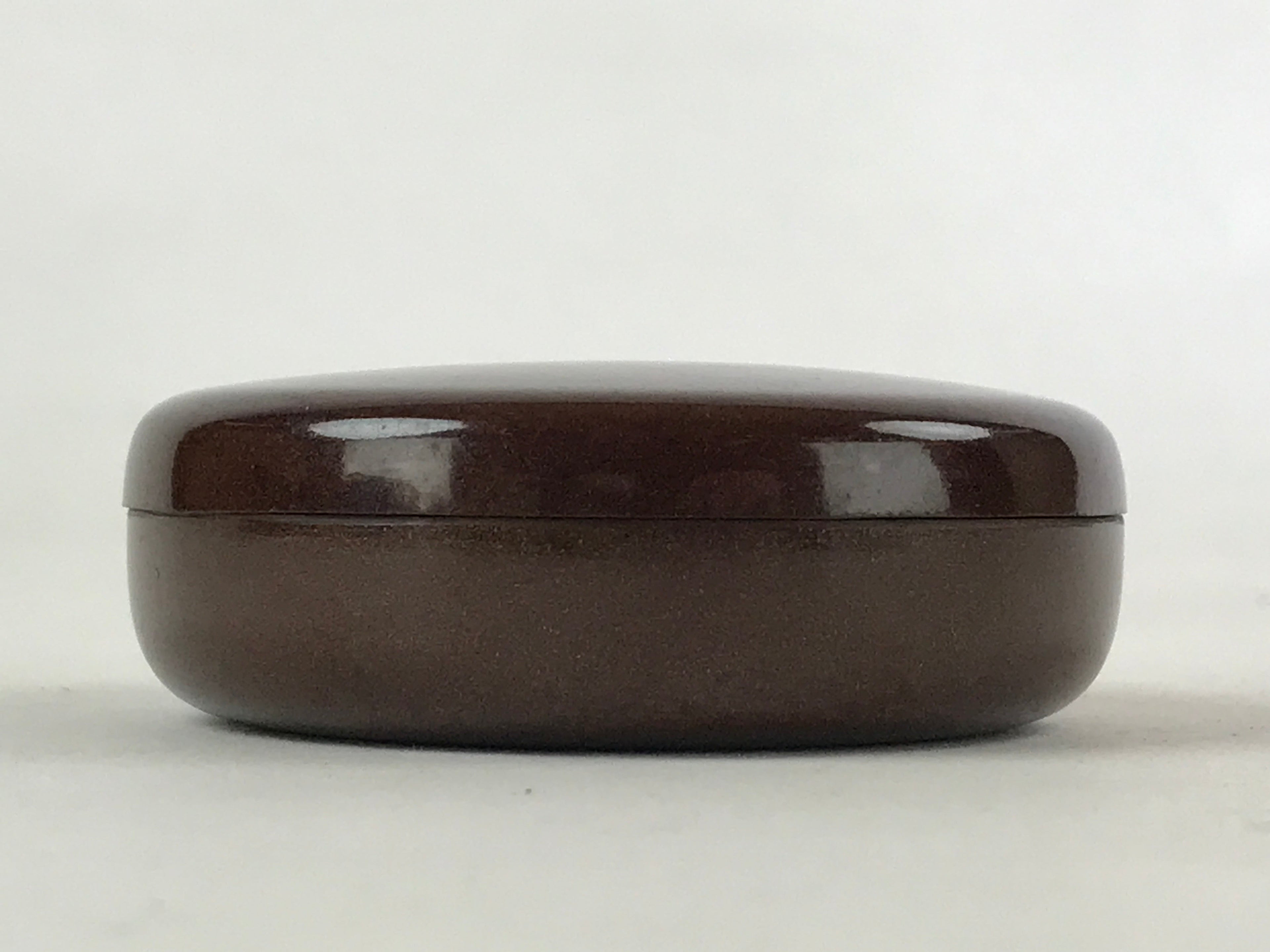 Japanese Buddhist Altar Fitting Resin Incense Container Kogo Vtg Brown BA113
