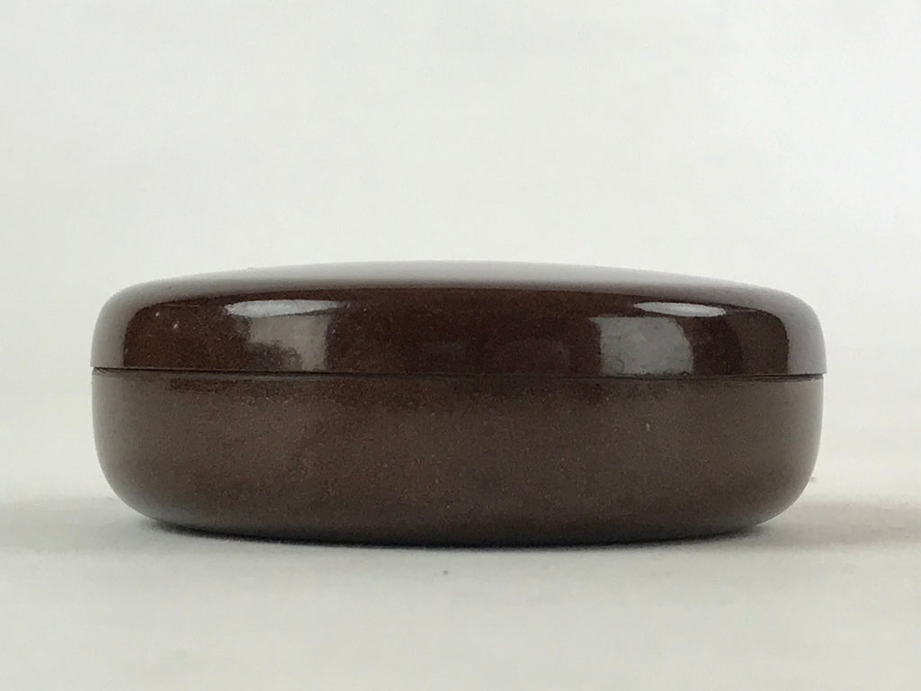 Japanese Buddhist Altar Fitting Resin Incense Container Kogo Vtg Brown BA113