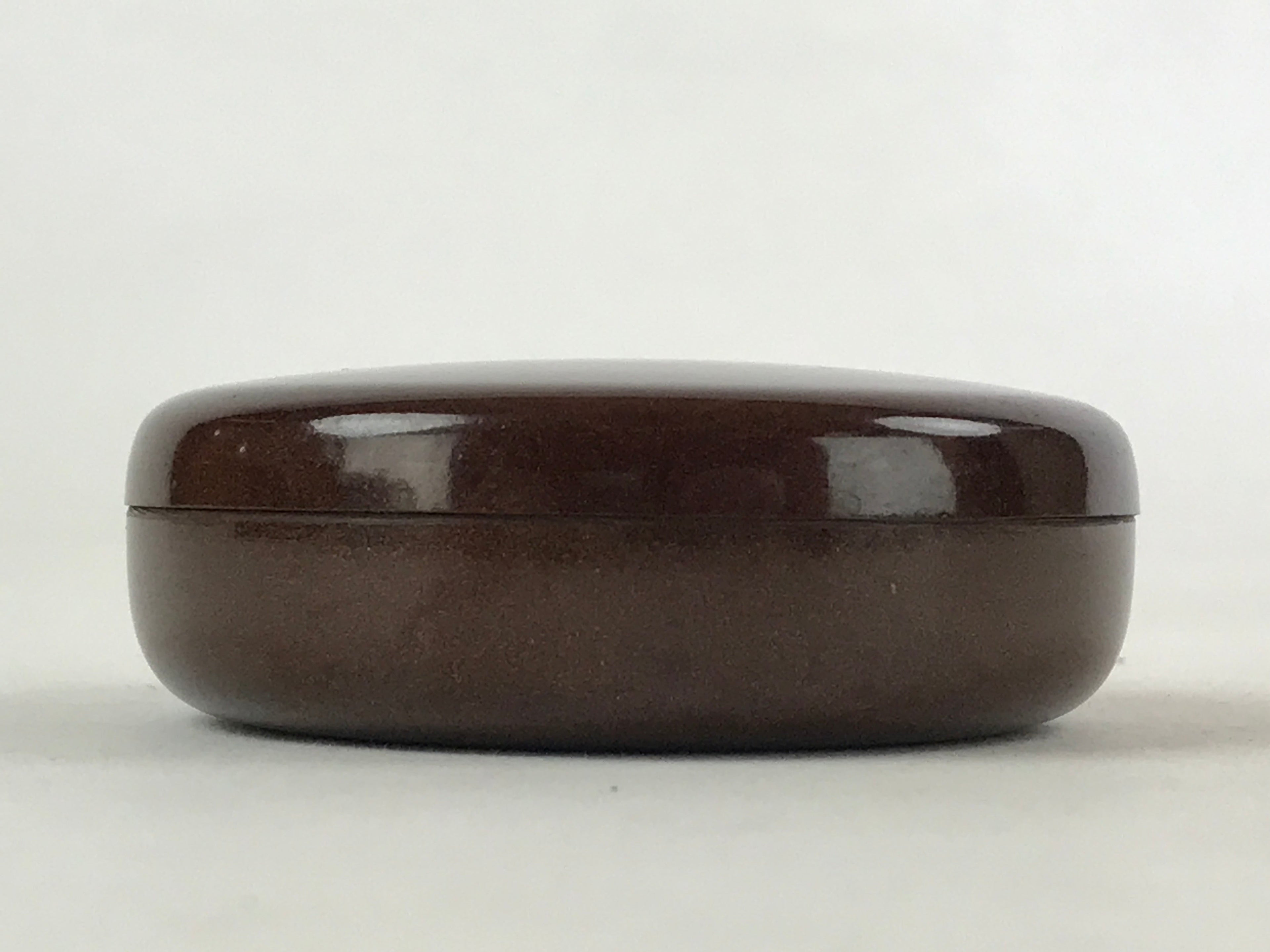 Japanese Buddhist Altar Fitting Resin Incense Container Kogo Vtg Brown BA113
