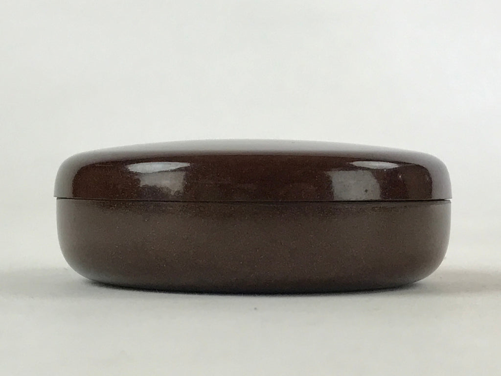 Japanese Buddhist Altar Fitting Resin Incense Container Kogo Vtg Brown BA113