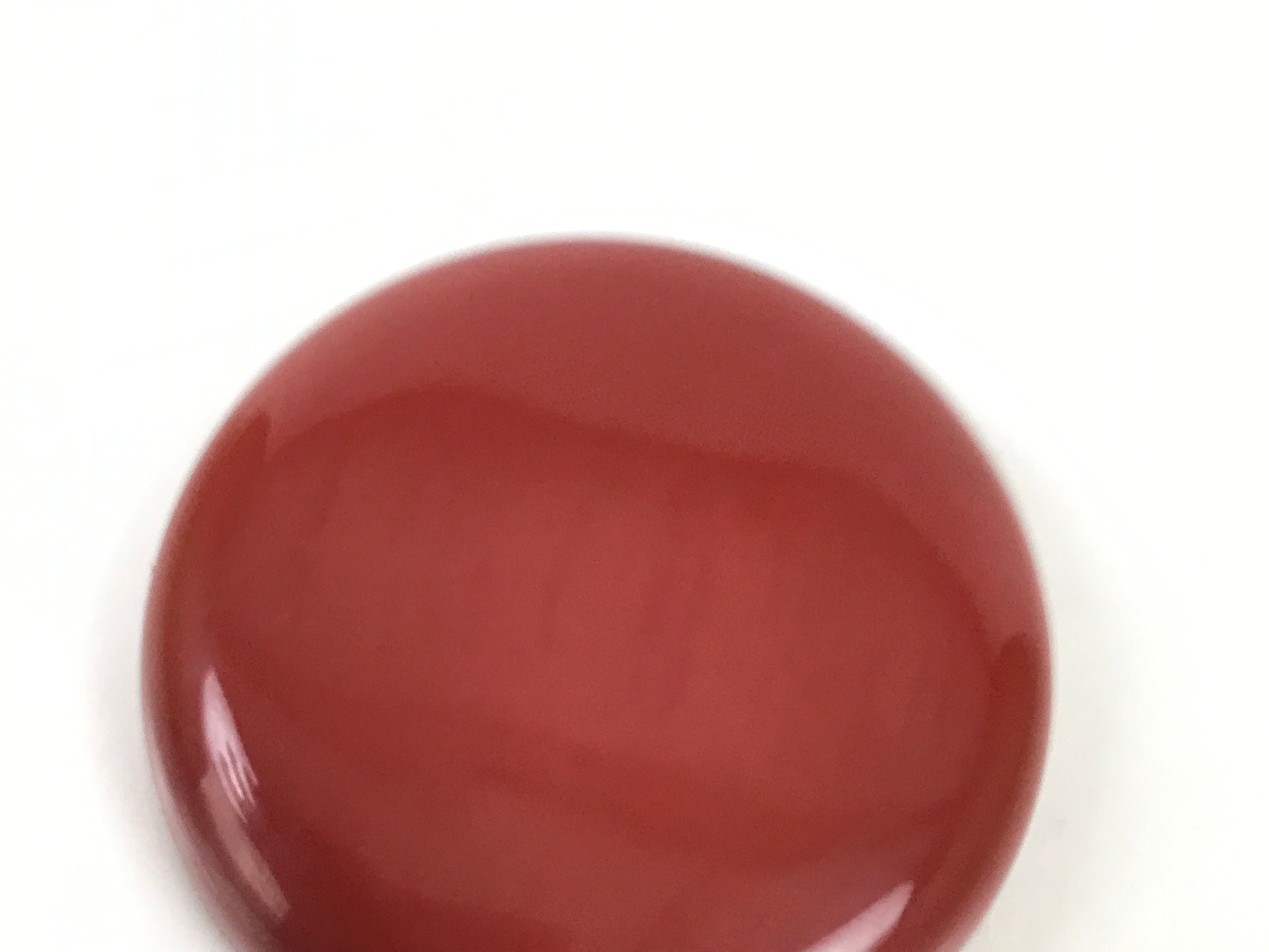 Japanese Buddhist Altar Fitting Resin Incense Container Kogo Vtg Red Round BA527