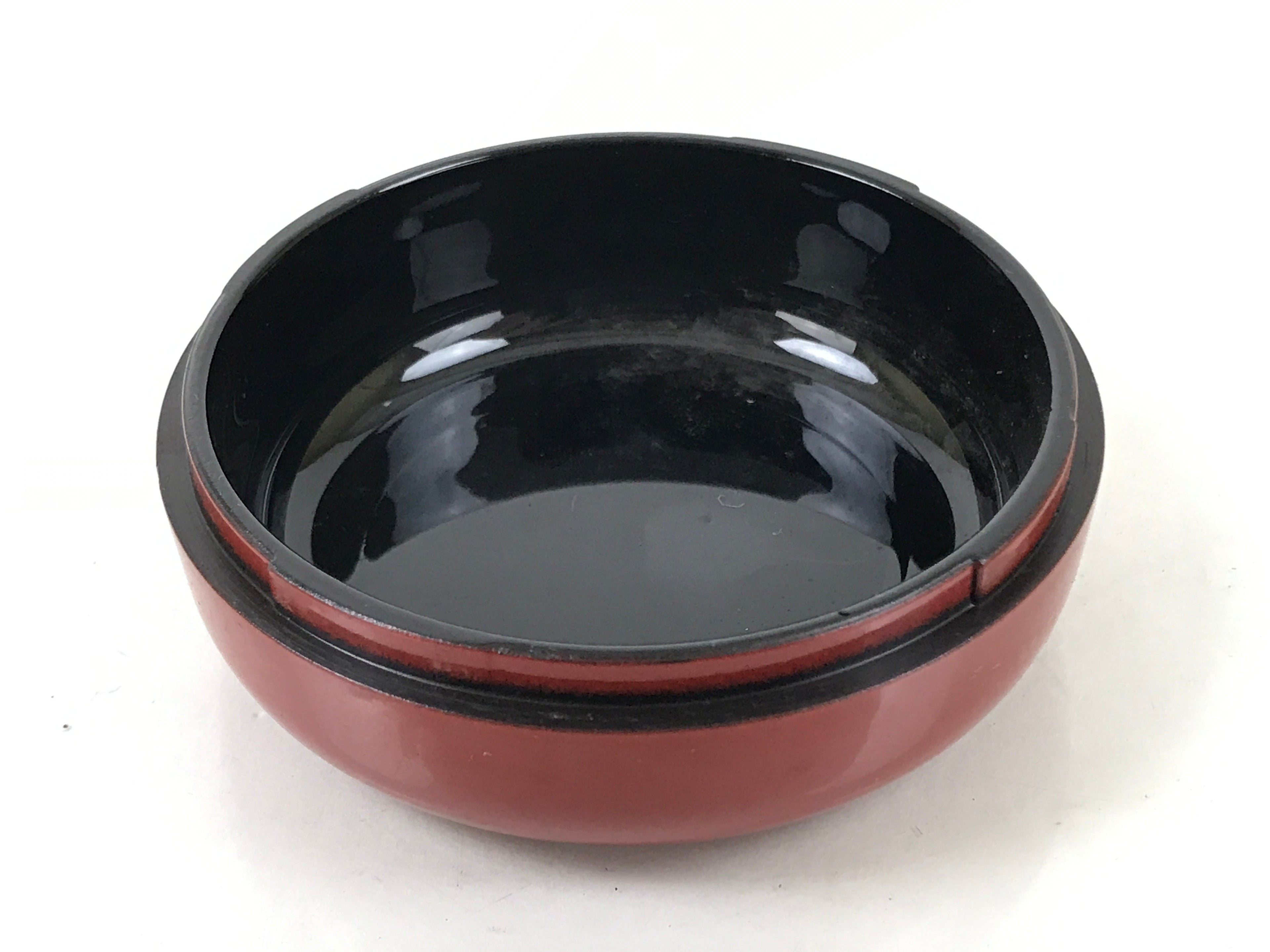 Japanese Buddhist Altar Fitting Resin Incense Container Kogo Vtg Red Round BA527