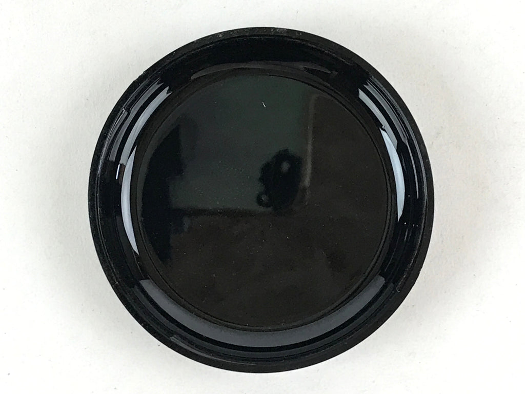 Japanese Buddhist Altar Fitting Resin Incense Container Vtg Round Kogo Black BA7