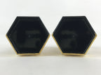 Japanese Buddhist Altar Fitting Resin Kuge Offering Stand Vtg 2pc Gold BA64