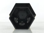 Japanese Buddhist Altar Fitting Resin Kuge Offering Stand Vtg Gold Black BA644