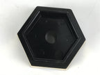 Japanese Buddhist Altar Fitting Resin Kuge Offering Stand Vtg Gold Black BA644