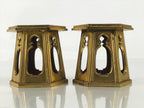 Japanese Buddhist Altar Fitting Resin Offering Cup Stand 2pc Bukki Butsugu BA671
