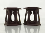 Japanese Buddhist Altar Fitting Resin Offering Cup Stand 2pc Bukki Butsugu BA671